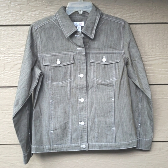Denim & Co. Stretch Colored Denim Jean Jacket  XS - Picture 1 of 8